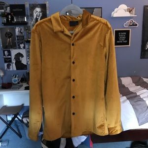 ASOS Yellow Velvet Shirt